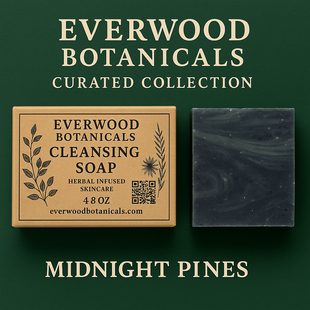 Everwood Botanicals Curated Collection – Midnight Pines Cold Process Soap (4.8 oz)