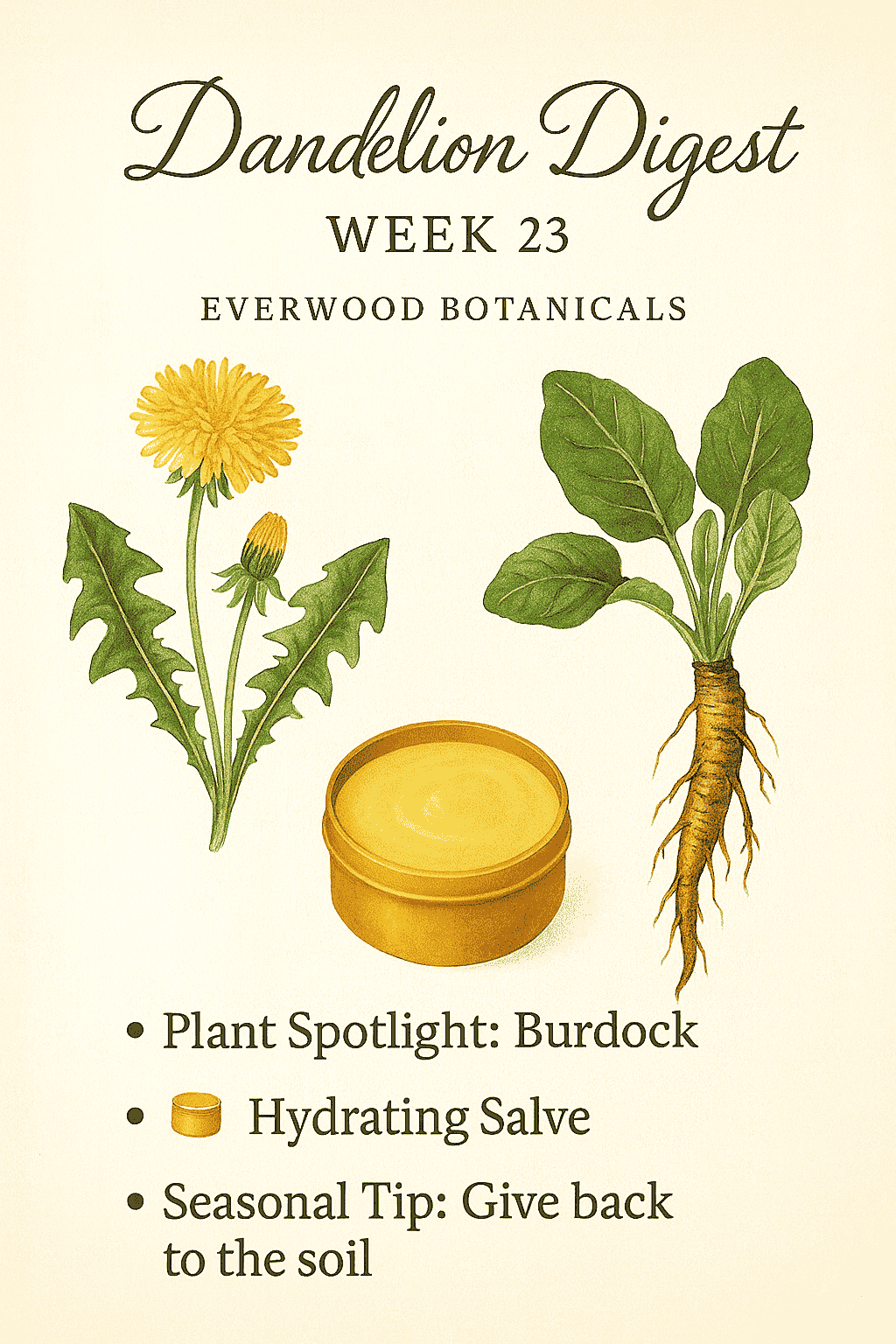 Dandelion Digest Week 23 by Everwood Botanicals