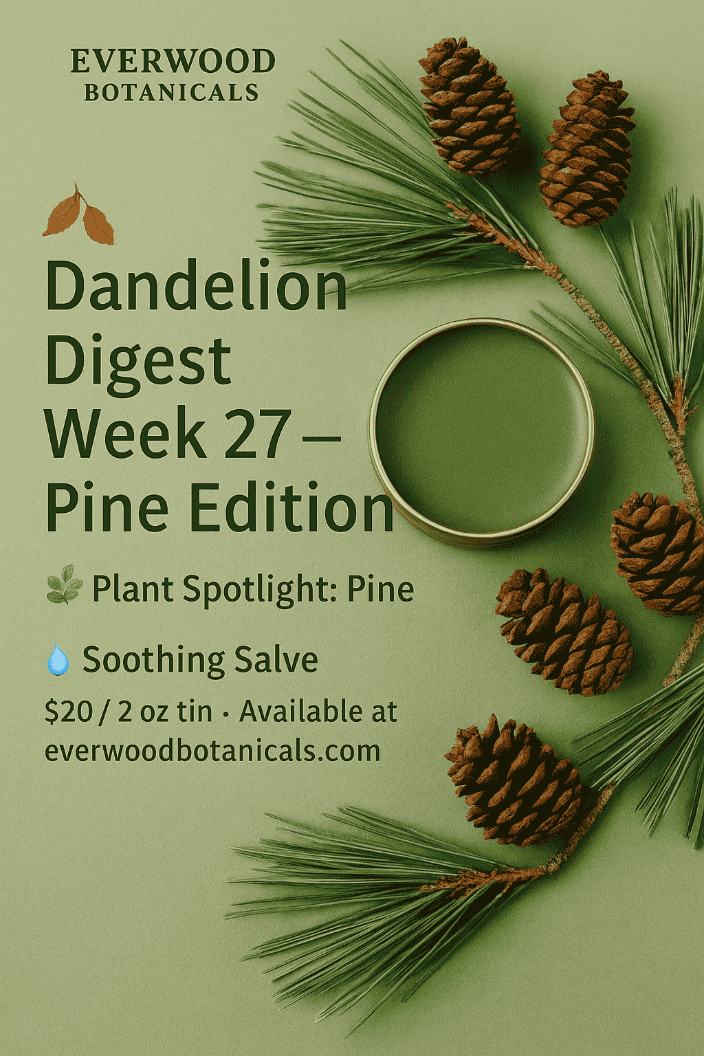 Dandelion Digest Week 27 — Pine Edition by Everwood Botanicals
